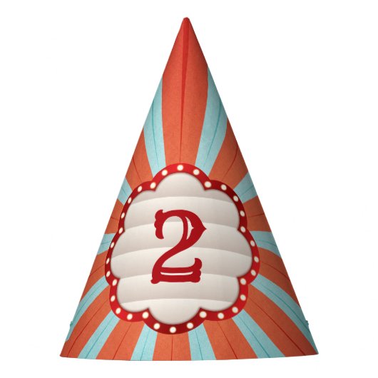 Circus Carnaval Verjaardag Feesthoedjes (Voorkant)