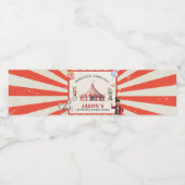  Circus Carnaval Verjaardag Waterfles Etiket (Enkel label)