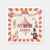 Circus Carnaval Verjaardagspapier Servet (Voorkant)