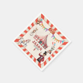 Circus Carnaval Verjaardagspapier Servet (Hoek)