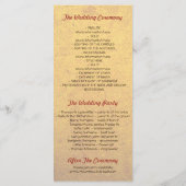 Circus Carnaval Vintage Wedding Programma's (Achterkant)