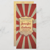 Circus Carnaval Vintage Wedding Programma's (Voorkant / Achterkant)