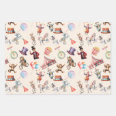 Circus Carnaval Wrapping Papier Platte Blad Set va Inpakpapier Vel (Voorkant 2)