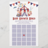 Circus Carnival Bingo Baby shower Game Briefpapier (Voorkant)