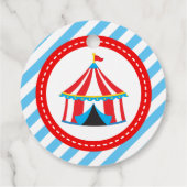 Circus Carnival Birthday Baby shower Bedankjes Labels (Achterkant)
