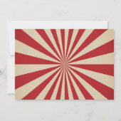 Circus Carnival Birthday Hartelijk dank, kaart met (Achterkant)