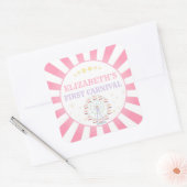 Circus Carnival Birthday Hartelijk dank Vierkante Sticker (Envelop)
