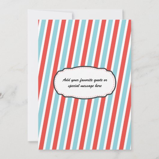 Circus Carnival Birthday Kaart (Achterkant)