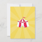 Circus Carnival Birthday Party Invitation Kaart (Achterkant)