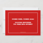 Circus Carnival Birthday Party Ticket Invitation Kaart (Achterkant)