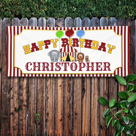 Circus Carnival Birthday Spandoek