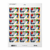 Circus Carnival Custom Birthday Etiket (Full Sheet)