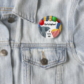 Circus Carnival Custom Birthday Ronde Button 5,7 Cm (In situ)