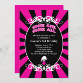 Circus Carnival Invitation Kaart (Voorkant / Achterkant)