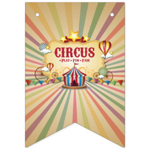 Circus Carnival komt naar de stad. Vlaggetjes