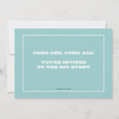 Circus Carnival Party Ticket Advocation Kaart (Achterkant)