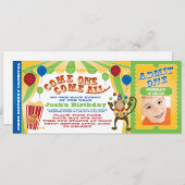 CIRCUS CARNIVAL TICKET INVITEERT KAART (Voorkant / Achterkant)