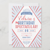 Circus Carnival Typografisch Birthday Spectaculair Kaart (Voorkant)