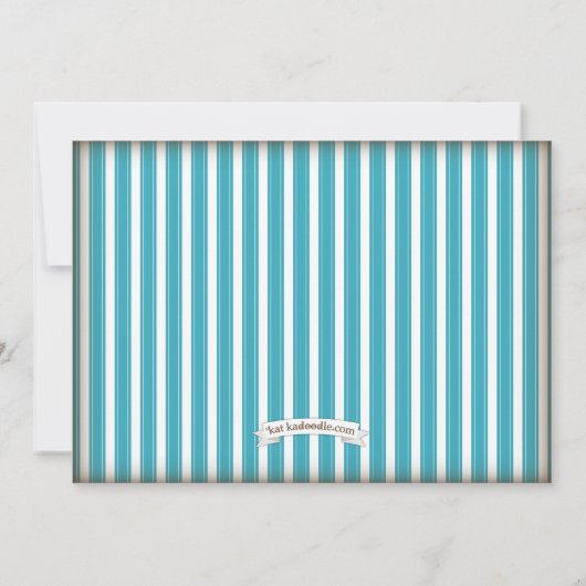 Circus Carnival Wagon Birthday Party Kaart (Achterkant)