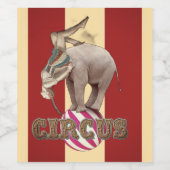 Circus Carnival Wijn Etiket (Enkel label)