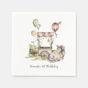 Circus Carnival Woodland Unicorn Birthday Party Servet