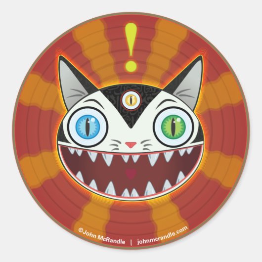Circus Cat Sticker (Voorkant)