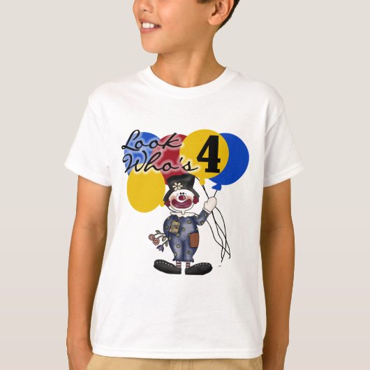 Circus Clown 4e Anniversaire Tshirts et cadeaux (Devant)