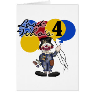Circus Clown 4e Anniversaire Tshirts et cadeaux