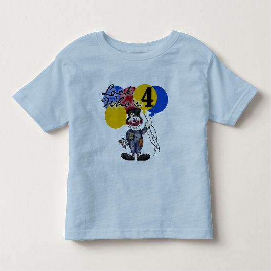 Circus Clown 4e verjaardag Tshirts en geschenken (Voorkant)