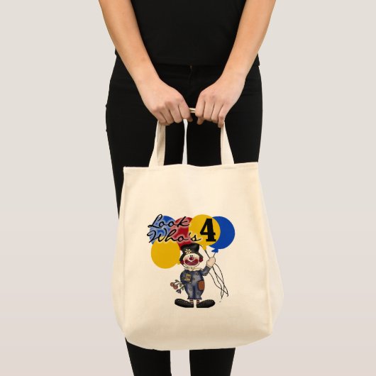 Circus Clown 4e verjaardag Tshirts en geschenken Tote Bag (Voorkant (product))