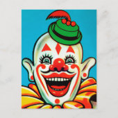 Circus Clown Art Briefkaart (Voorkant)