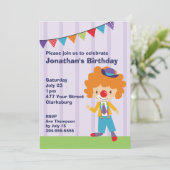 Circus Clown Birthday Party Kaart (Staand voorkant)