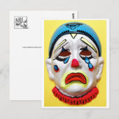 Circus Clown Briefkaart (Voorkant / Achterkant)