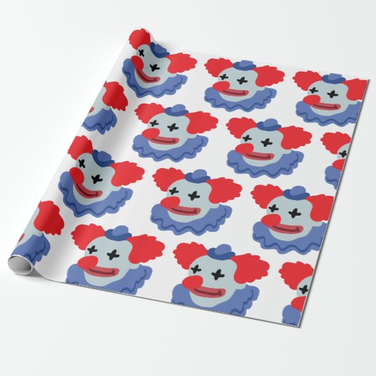 Circus Clown Cadeaupapier (Uitgerold)
