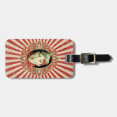  Circus Clown en Retro Stripes Patroon Bagagelabel (Voorkant horizontaal)