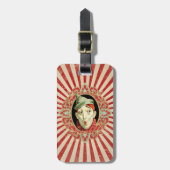  Circus Clown en Retro Stripes Patroon Bagagelabel (Voorkant verticaal)