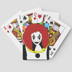 Circus Clown Girl side show freak horror gothic ku Pokerkaarten