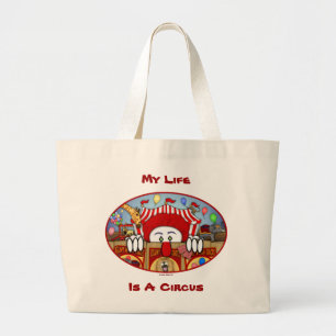 Circus Clown Kilroy Bag Grote Tote Bag