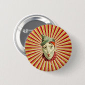Circus Clown neerslaan Ronde Button 5,7 Cm (Voorkant /achterkant)