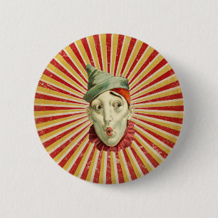Circus Clown neerslaan Ronde Button 5,7 Cm