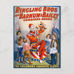 Circus Clown Show Briefkaart