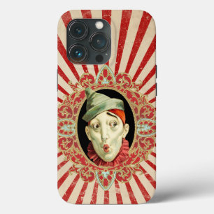  Circus clown with Red Distress Stripes iPhone 13 Pro Hoesje