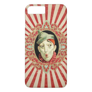  Circus clown with Red Distress Stripes iPhone 8 Plus / 7 Plus Hoesje