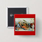 Circus Clowns -  fijne kunst Vierkante Button 5,1 Cm (Voorkant /achterkant)