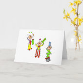 Circus Clowns Kaart (Gele Bloem)