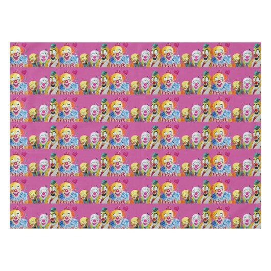 Circus Clowns Table Cloth Tafelkleed (Voorkant (Horizontaal))