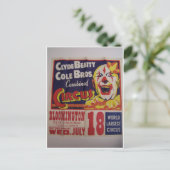 Circus, 'Clyde Beatty and Cole Bros' Retro Theater Briefkaart (Staand voorkant)