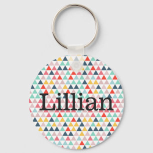 Circus Color Triangles Sleutelhanger