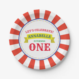 Circus Cute Kind Birthday Party  Papieren Bordje