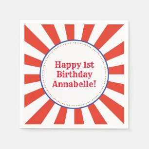 Circus Cute Kind Birthday Party Servet